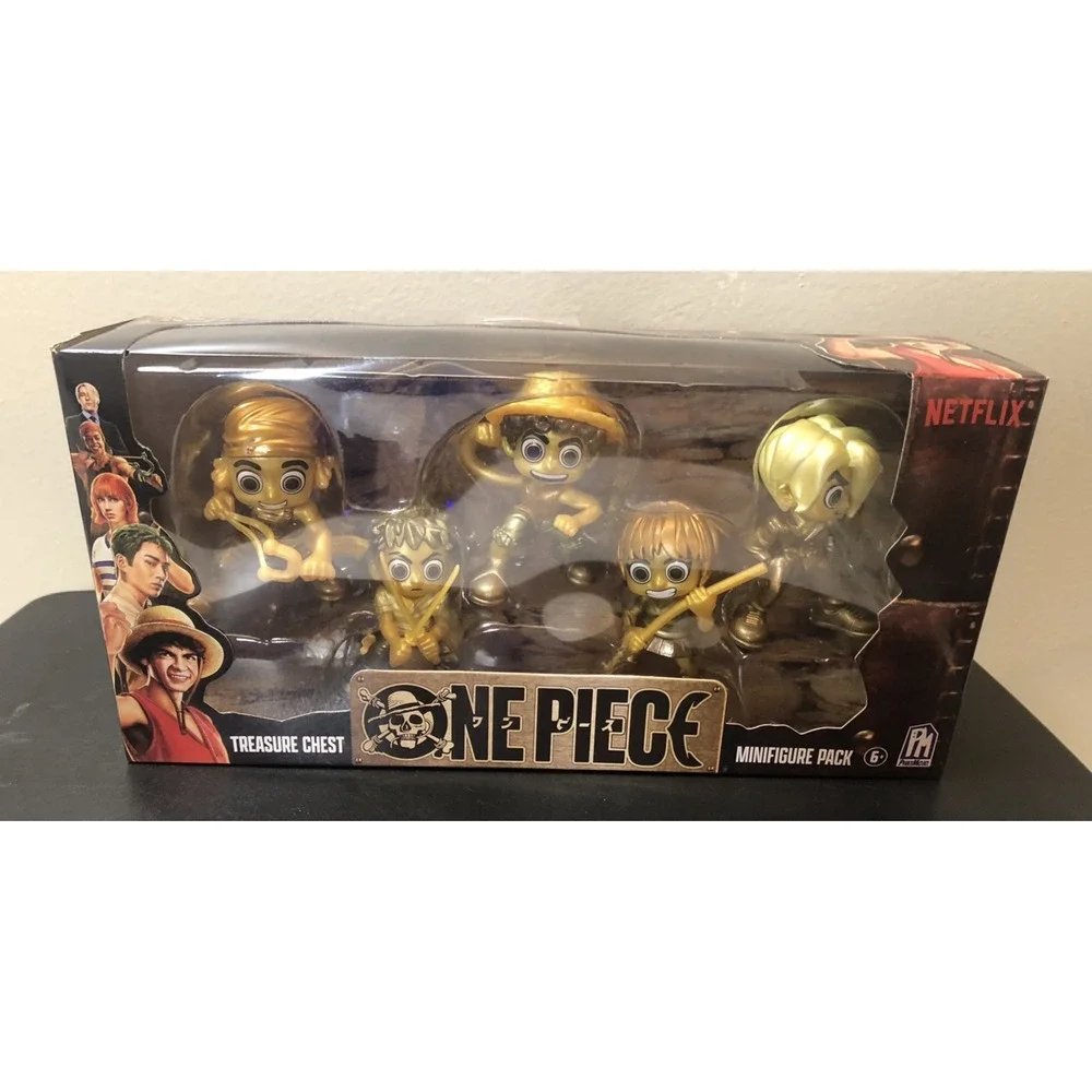 PhatMojo Netflix One Piece Gold Treasure Chest 5 Pack Minifigures
